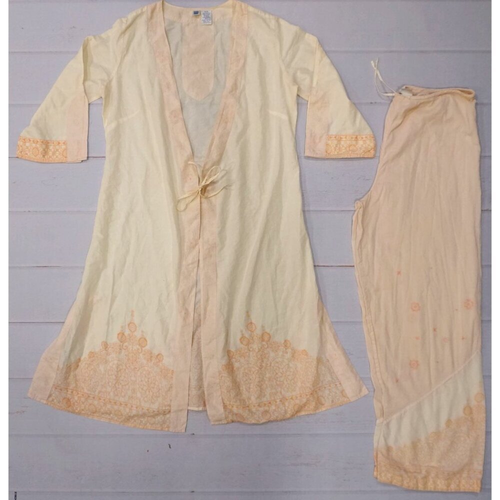 Eloise Boho Cotton Lounge Set – Tunic & Pants – Size S/M